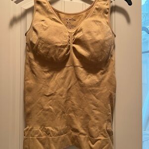 Woman Ocean Tan Sleeveless Padded Camisole Shaper Top Sz XXL 2x